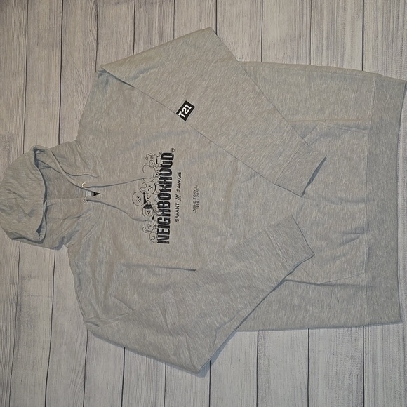 Neighborhood Tops - Neighborhood x BT21 Savant/Savage Fleece Hoodie Unisex Gray Size 2X NWT